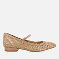 BALLET FLATS MARY JANES BRAIDED LEATHER SKALICA