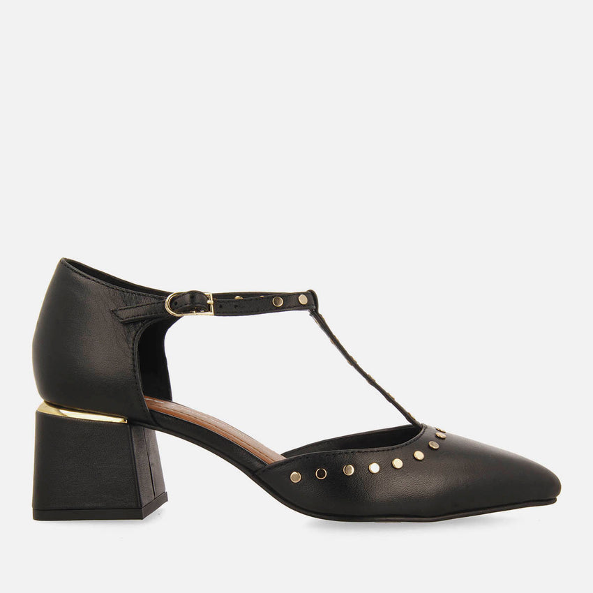 STUDDED LEATHER COURT SHOES SUMEG