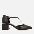 STUDDED LEATHER COURT SHOES SUMEG