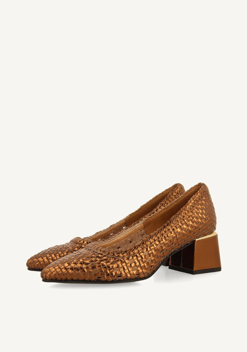 BRAIDED LEATHER PUMPS NITRA