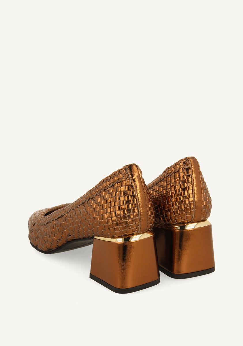 BRAIDED LEATHER PUMPS NITRA