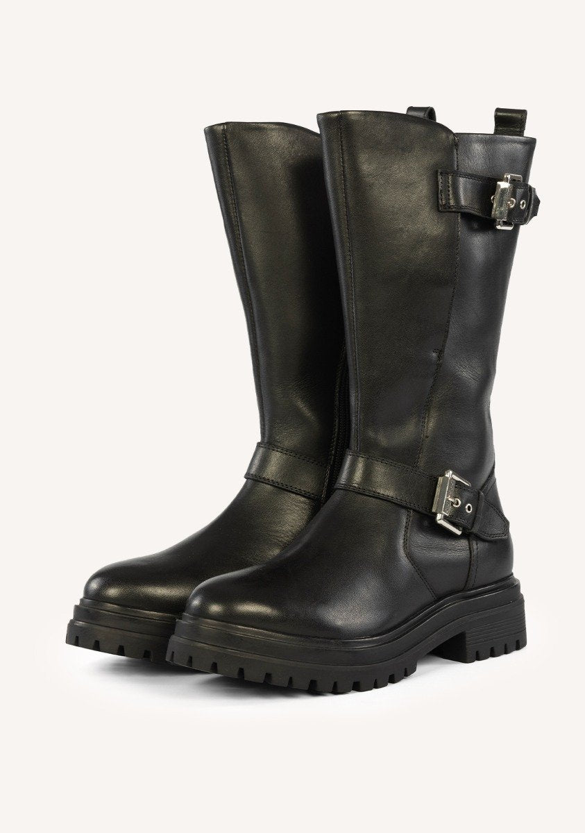 LEATHER BIKER BOOTS NOVAKY