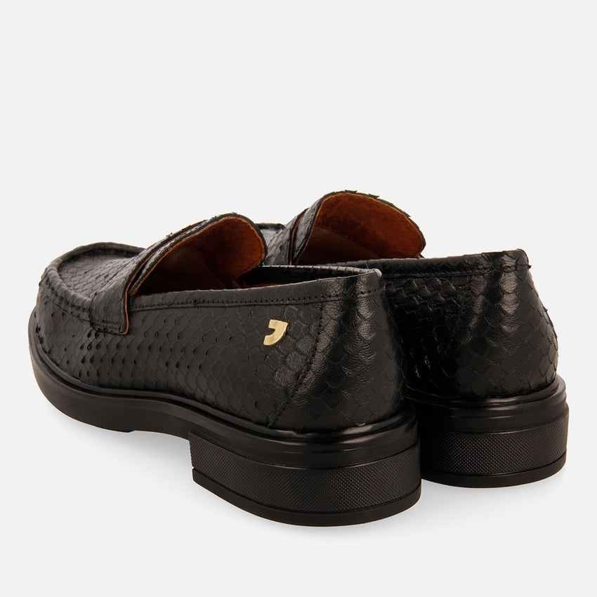 LEATHER LOAFERS WITH MASK ARIETTA