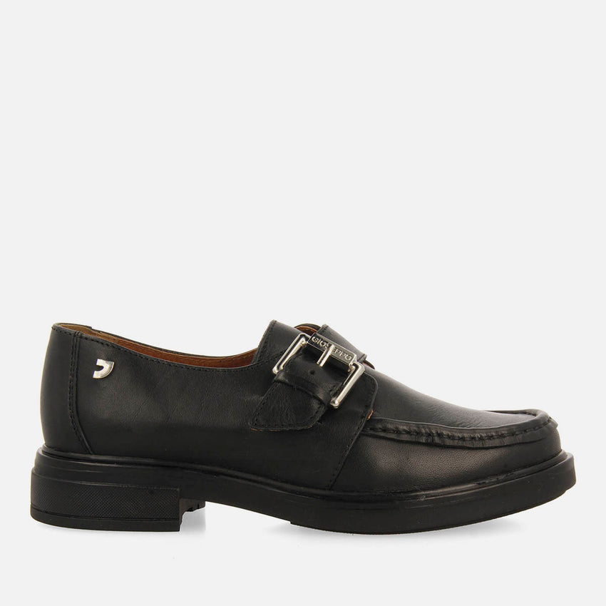 LEATHER BUCKLE MOCCASINS KISKORE