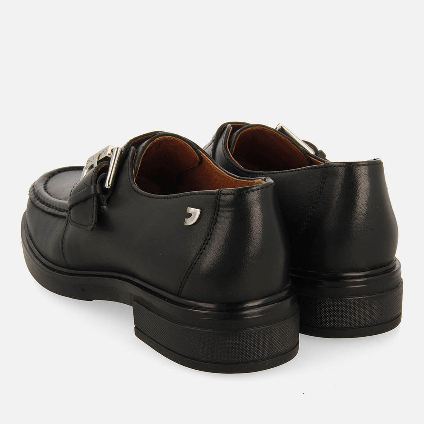 LEATHER BUCKLE MOCCASINS KISKORE