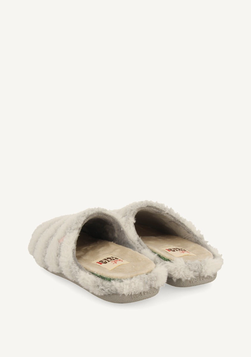 STRIPED FUR SLIPPERS SKARUP