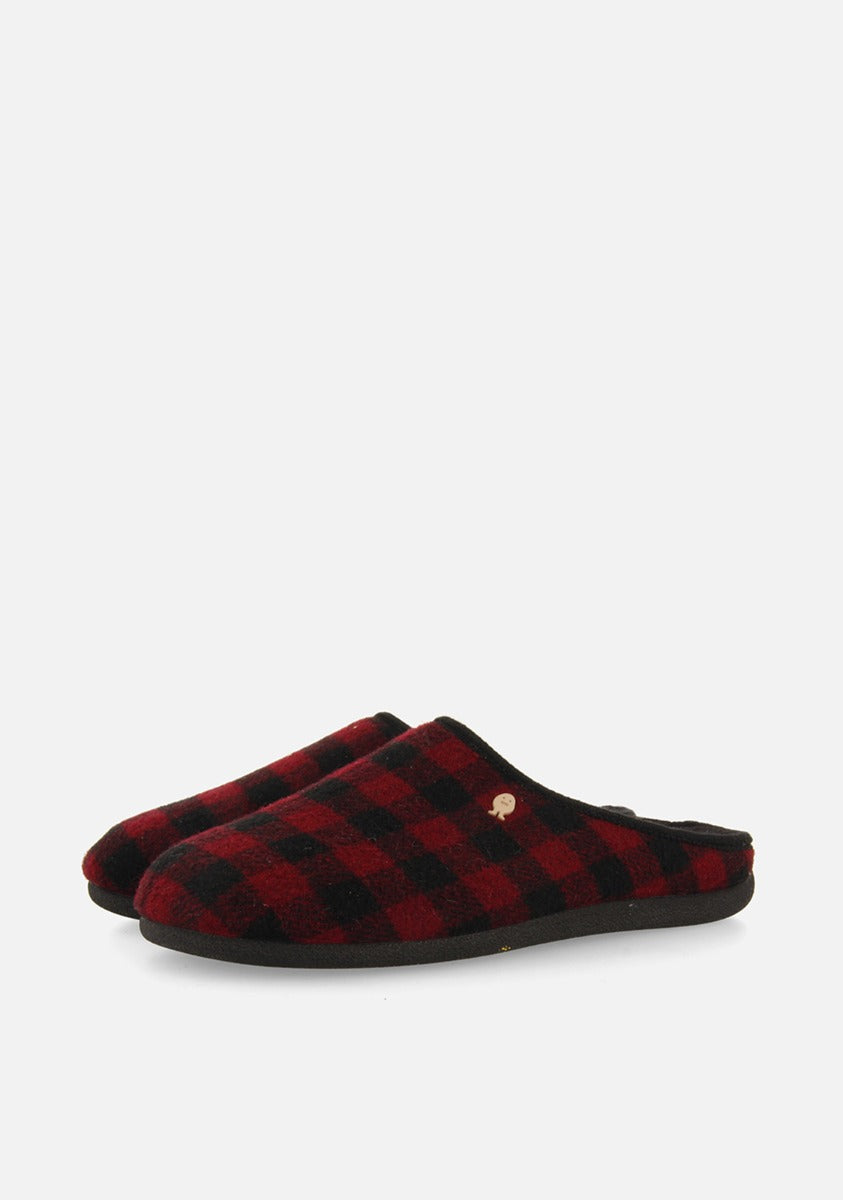 CHECKED PATTERN HOUSE SLIPPERS SAVANNAH