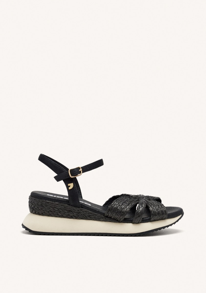 RAFFIA WEDGE SANDALS GUILDHALL