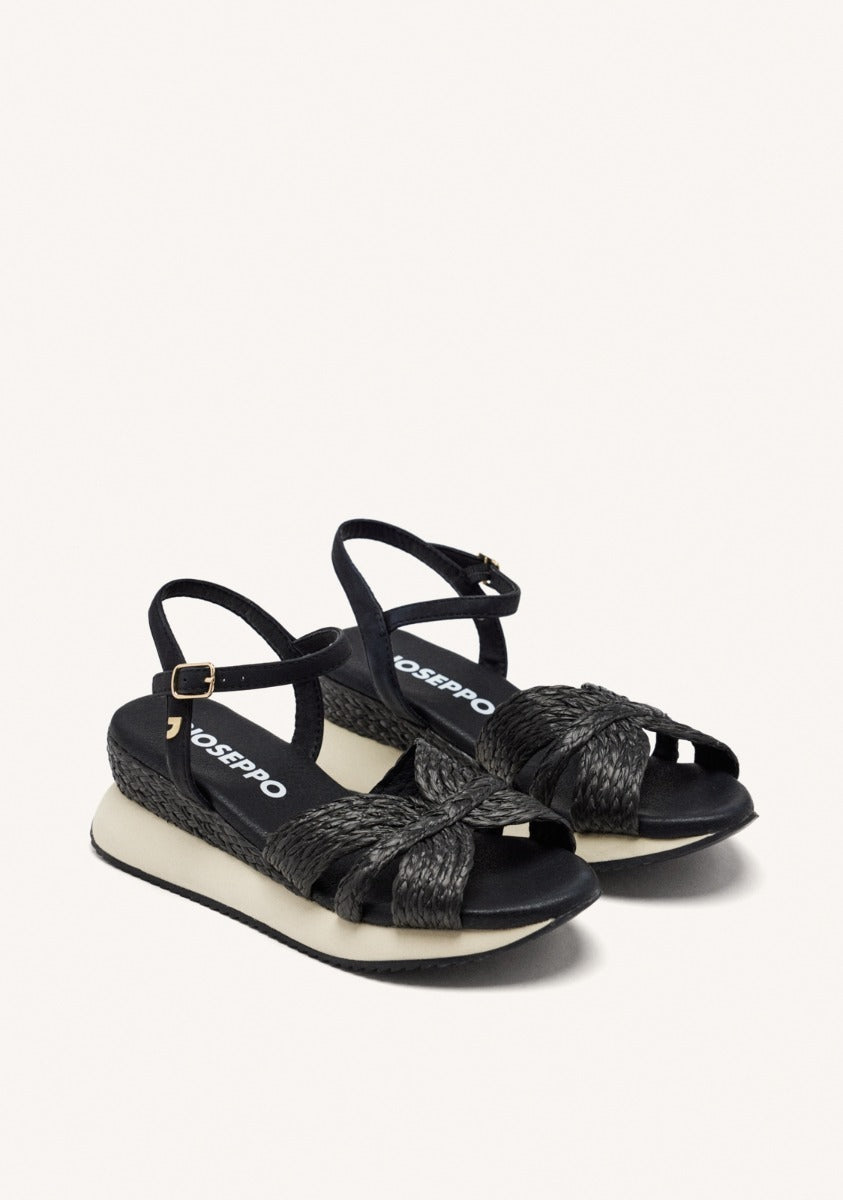 RAFFIA WEDGE SANDALS GUILDHALL