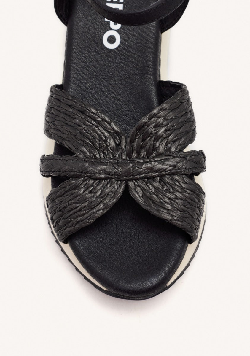 RAFFIA WEDGE SANDALS GUILDHALL