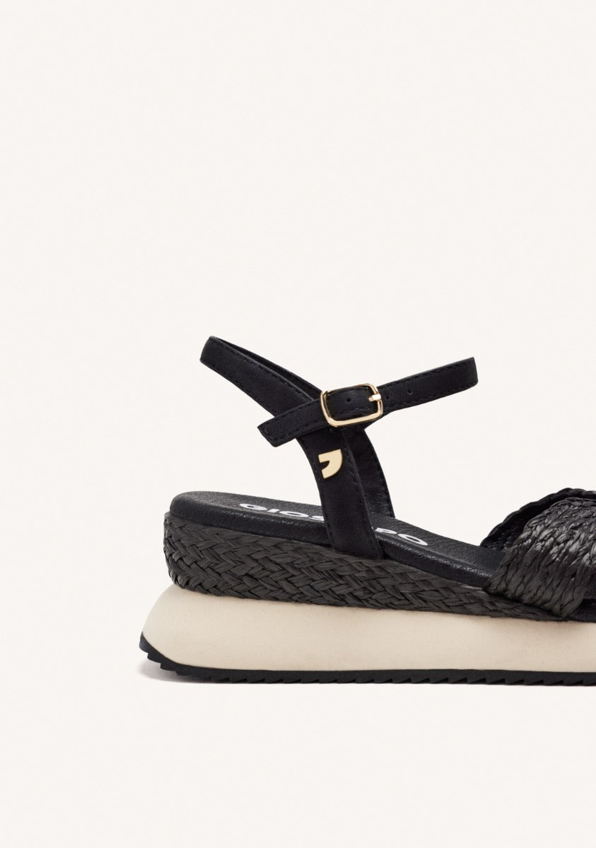 RAFFIA WEDGE SANDALS GUILDHALL