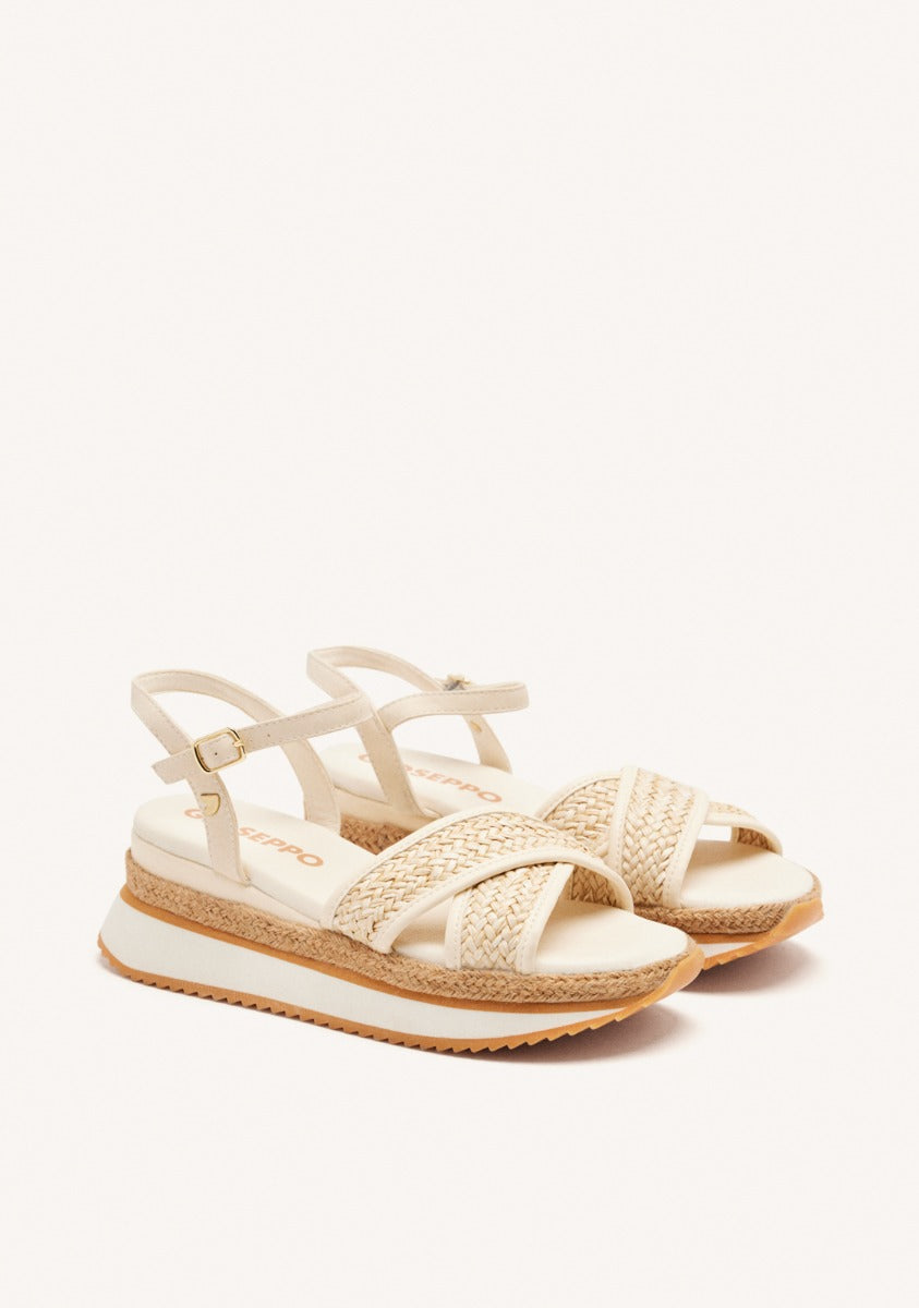 RAFFIA PLATFORM SANDALS BOSCAWEN