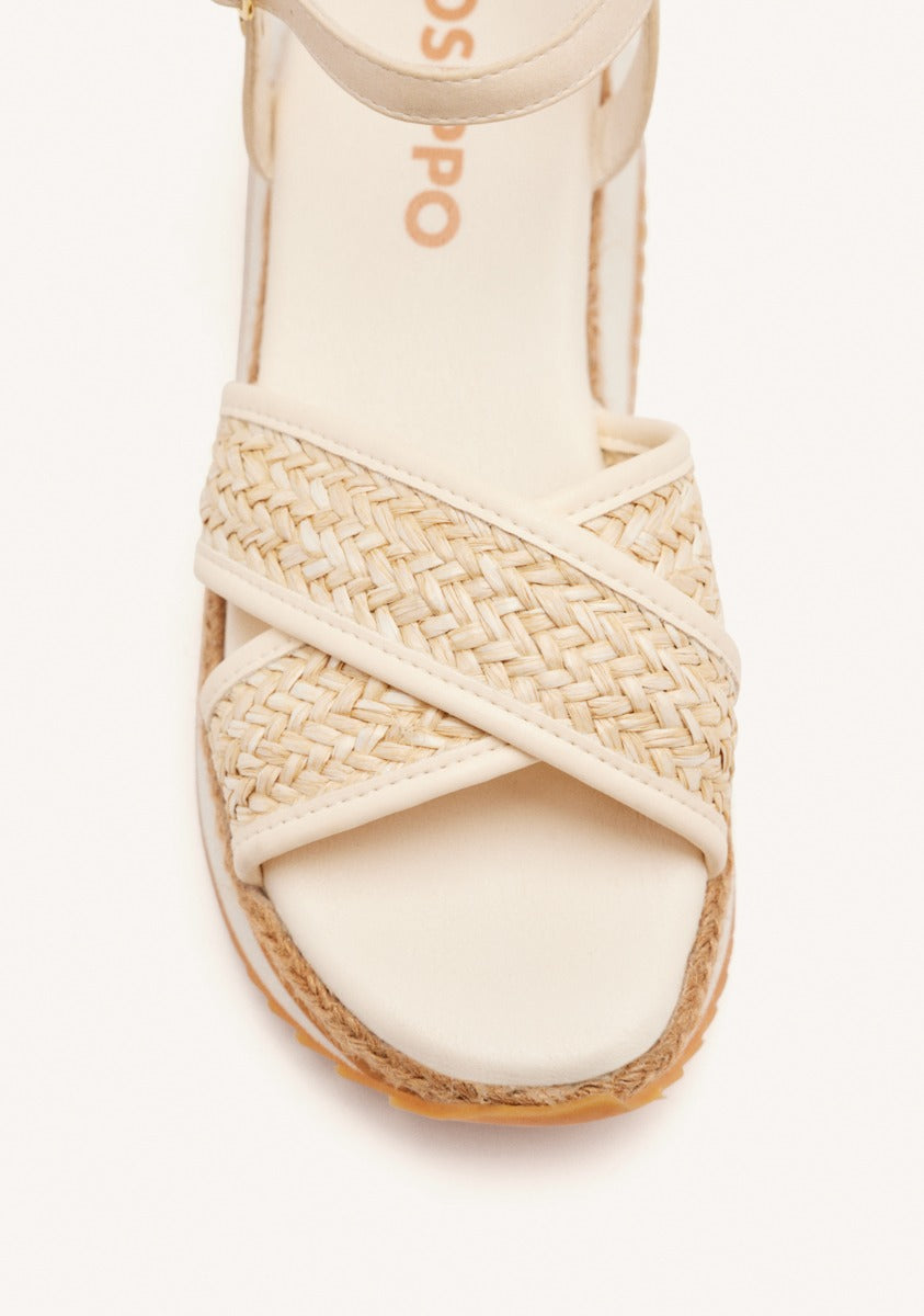 RAFFIA PLATFORM SANDALS BOSCAWEN