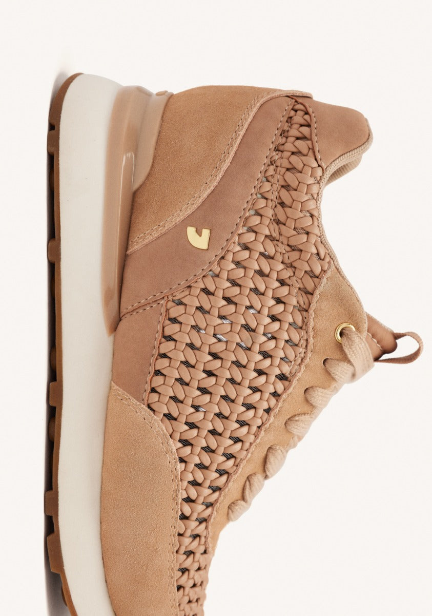 LEATHER AND MESH WEDGE SNEAKERS HIGHGATE