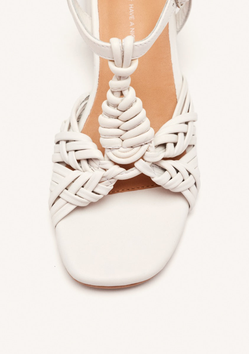 LEATHER HEEL SANDALS BARNARD