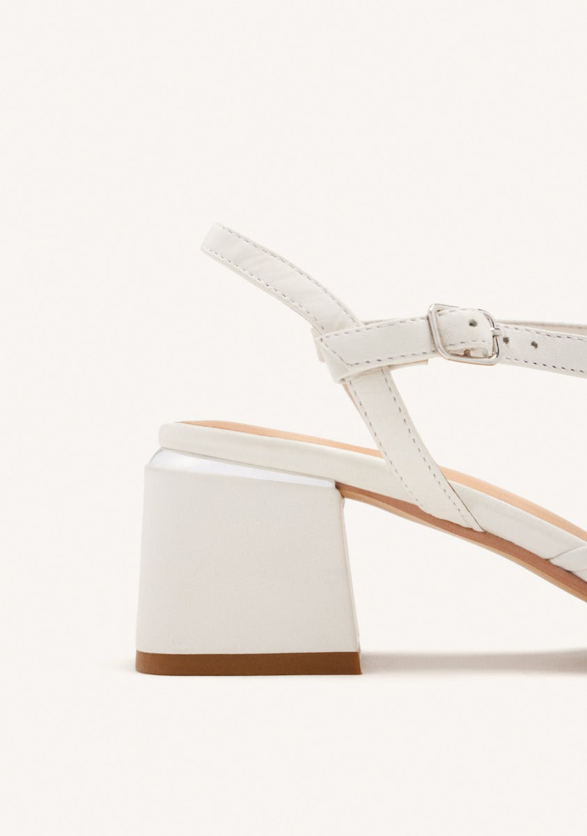 LEATHER HEEL SANDALS BARNARD