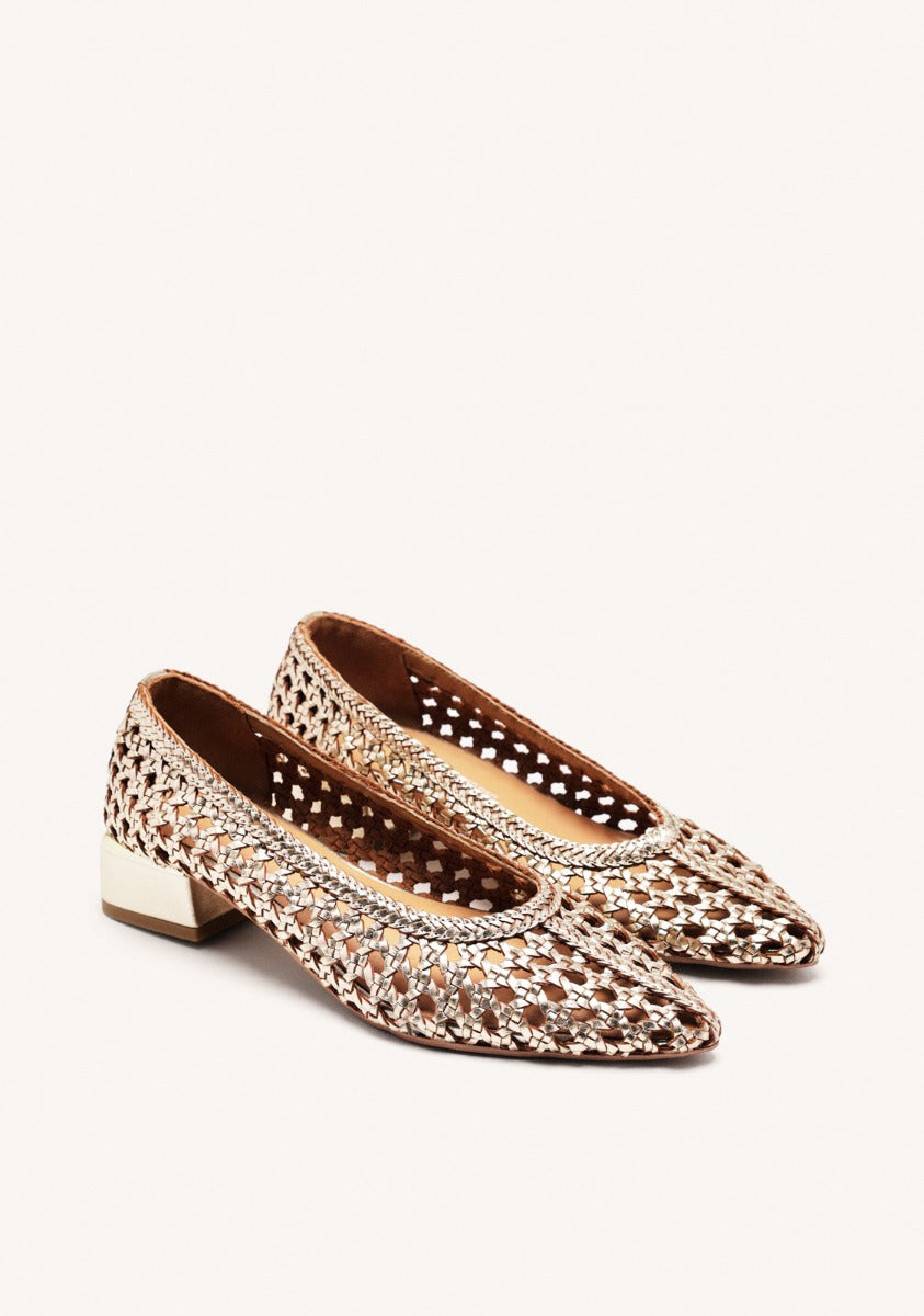 BRAIDED LEATHER COURT SHOES EASTHAM