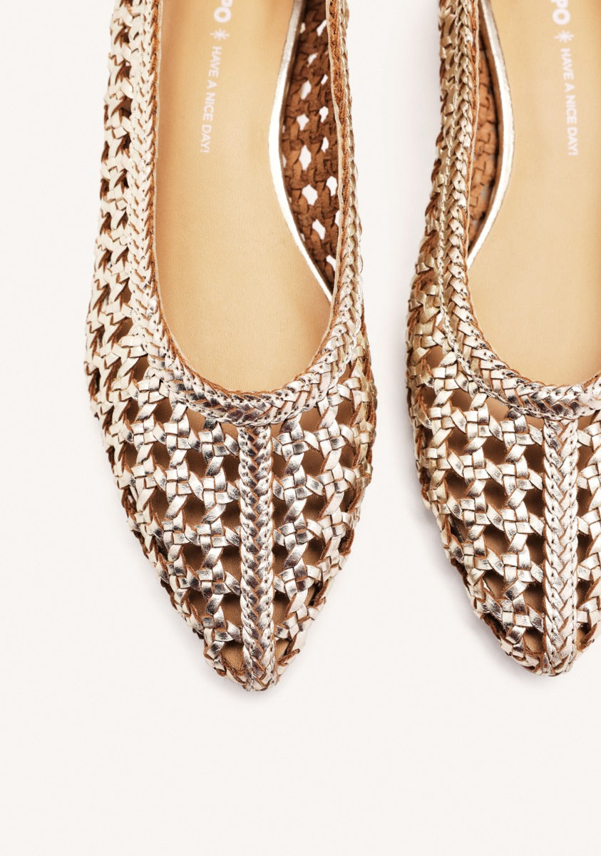 BRAIDED LEATHER COURT SHOES EASTHAM
