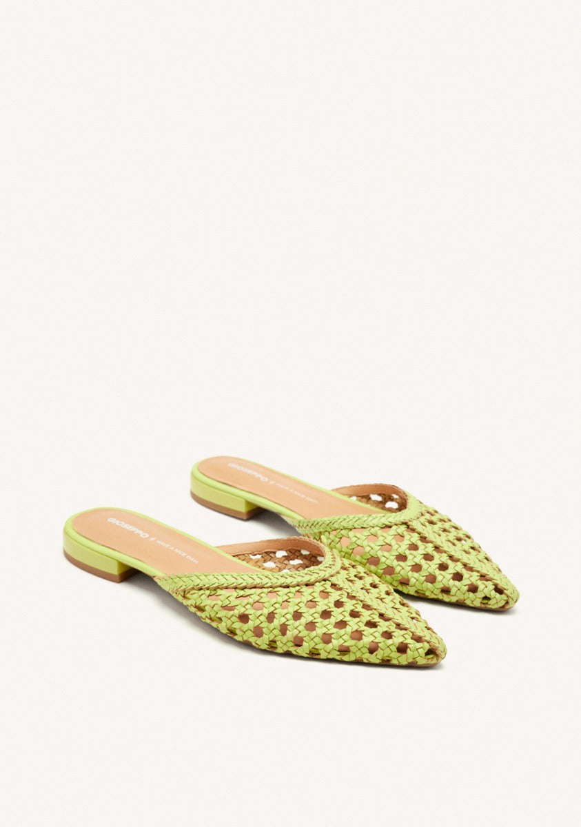 BRAIDED LEATHER MULES ANTRIM