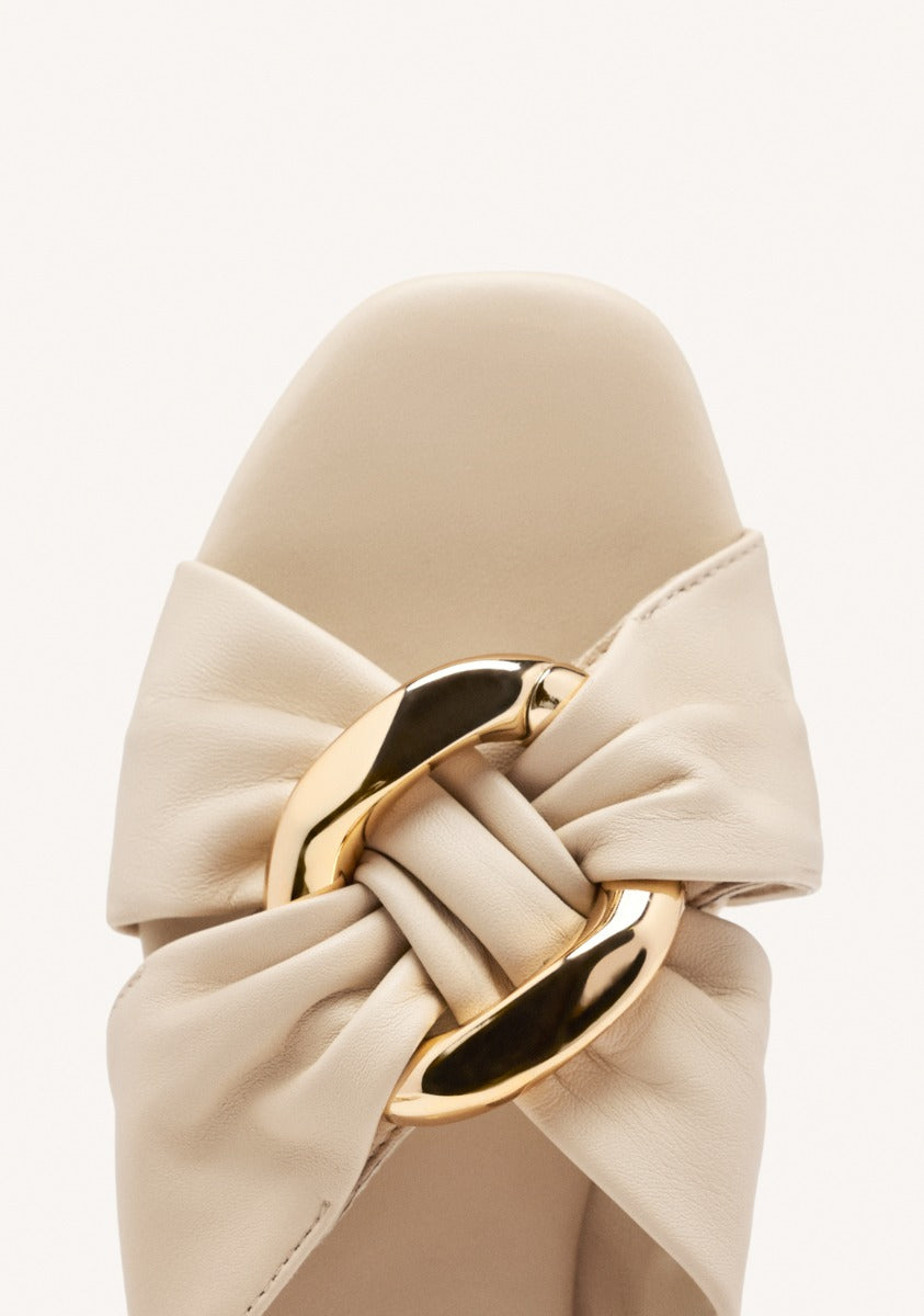 JEWEL LEATHER FLAT SANDALS KILLINGLY