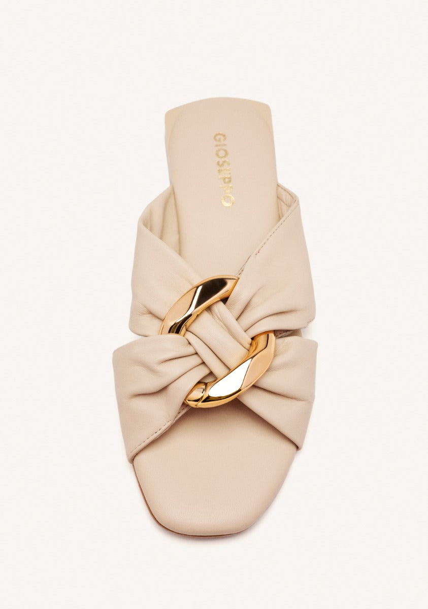 JEWEL LEATHER FLAT SANDALS KILLINGLY