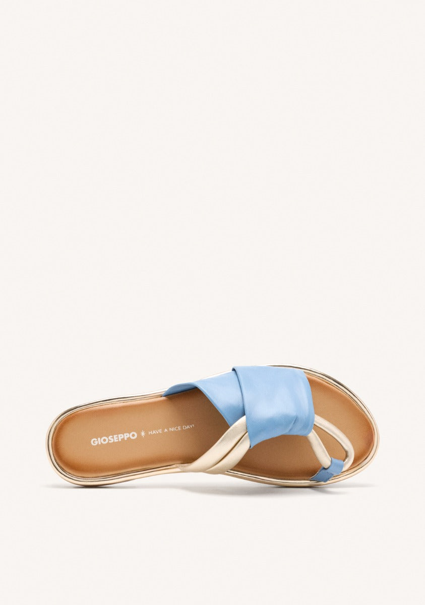 LEATHER FLAT SANDALS WHATELY