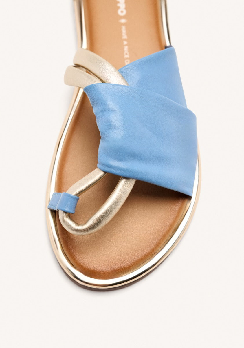 LEATHER FLAT SANDALS WHATELY