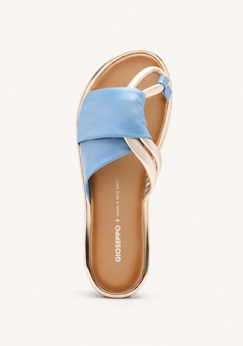LEATHER FLAT SANDALS WHATELY