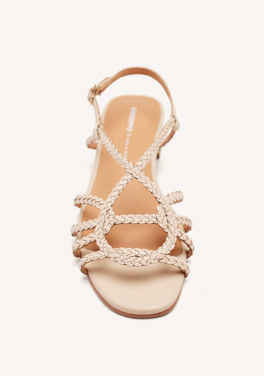 LEATHER HEEL SANDALS POWNAL