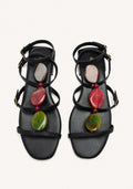 LEATHER FLAT SANDALS NORRIE