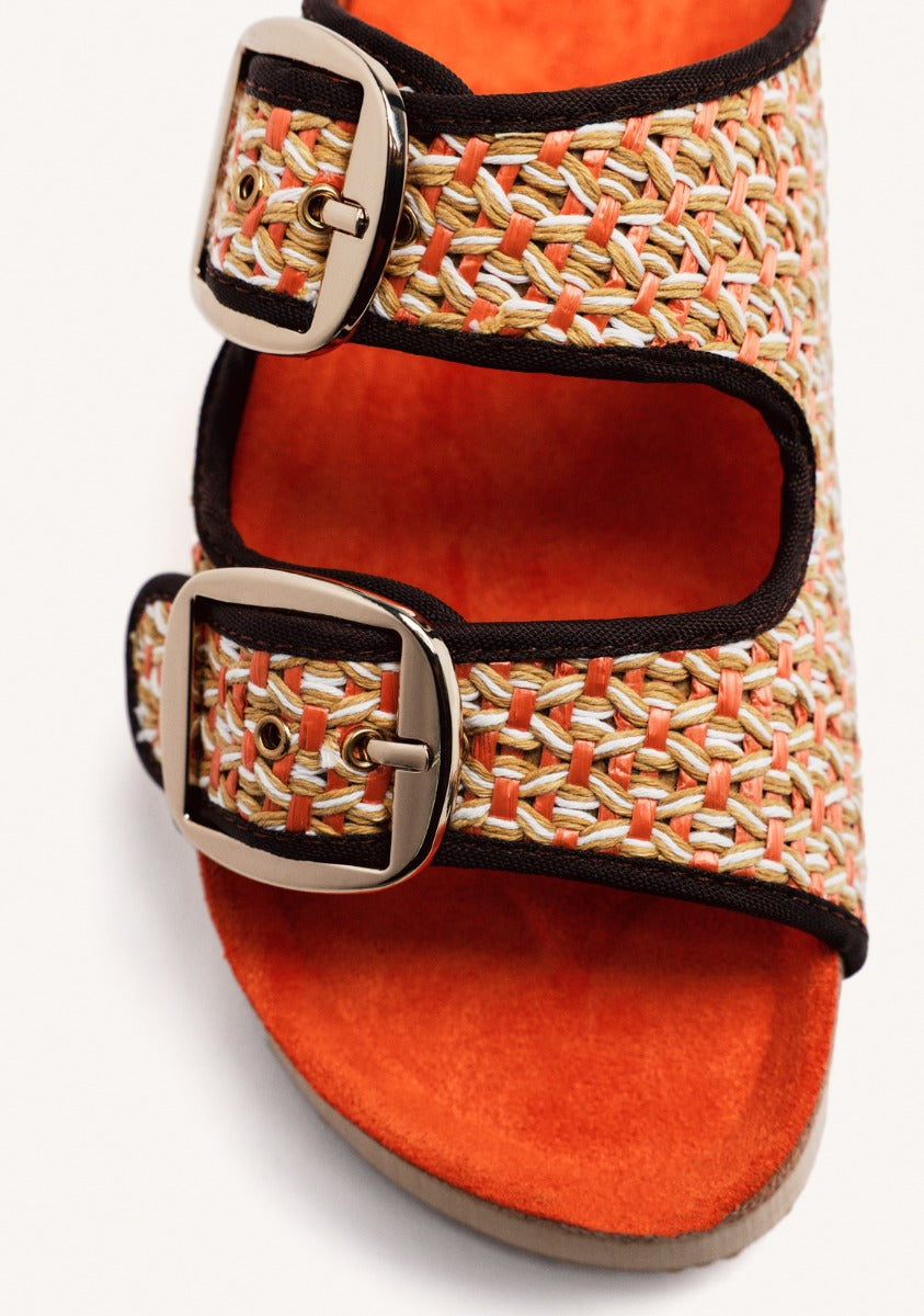 RAFFIA SANDALS WITH BUCKLES PERSHING