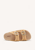 MESH AND RHINESTONE BUCKLE SANDALS PLAISTOW