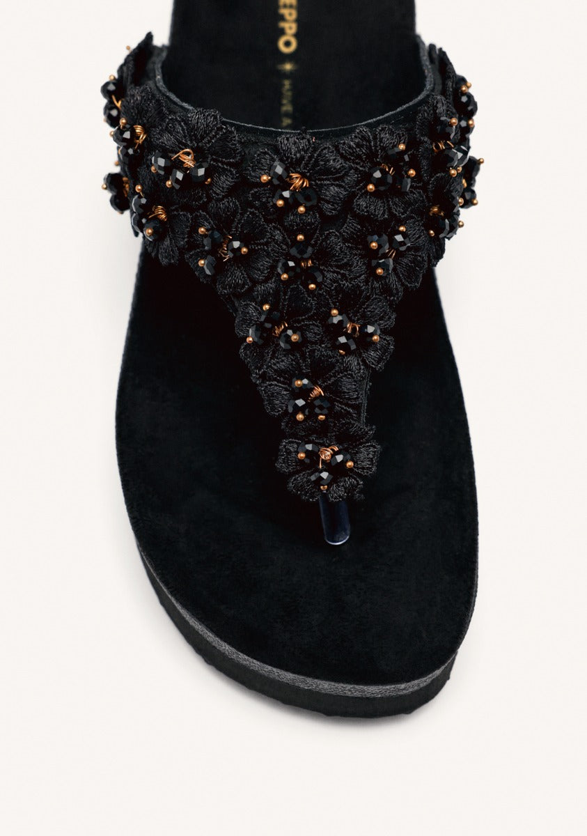 WEDGE BEADED SANDALS SHAWANO