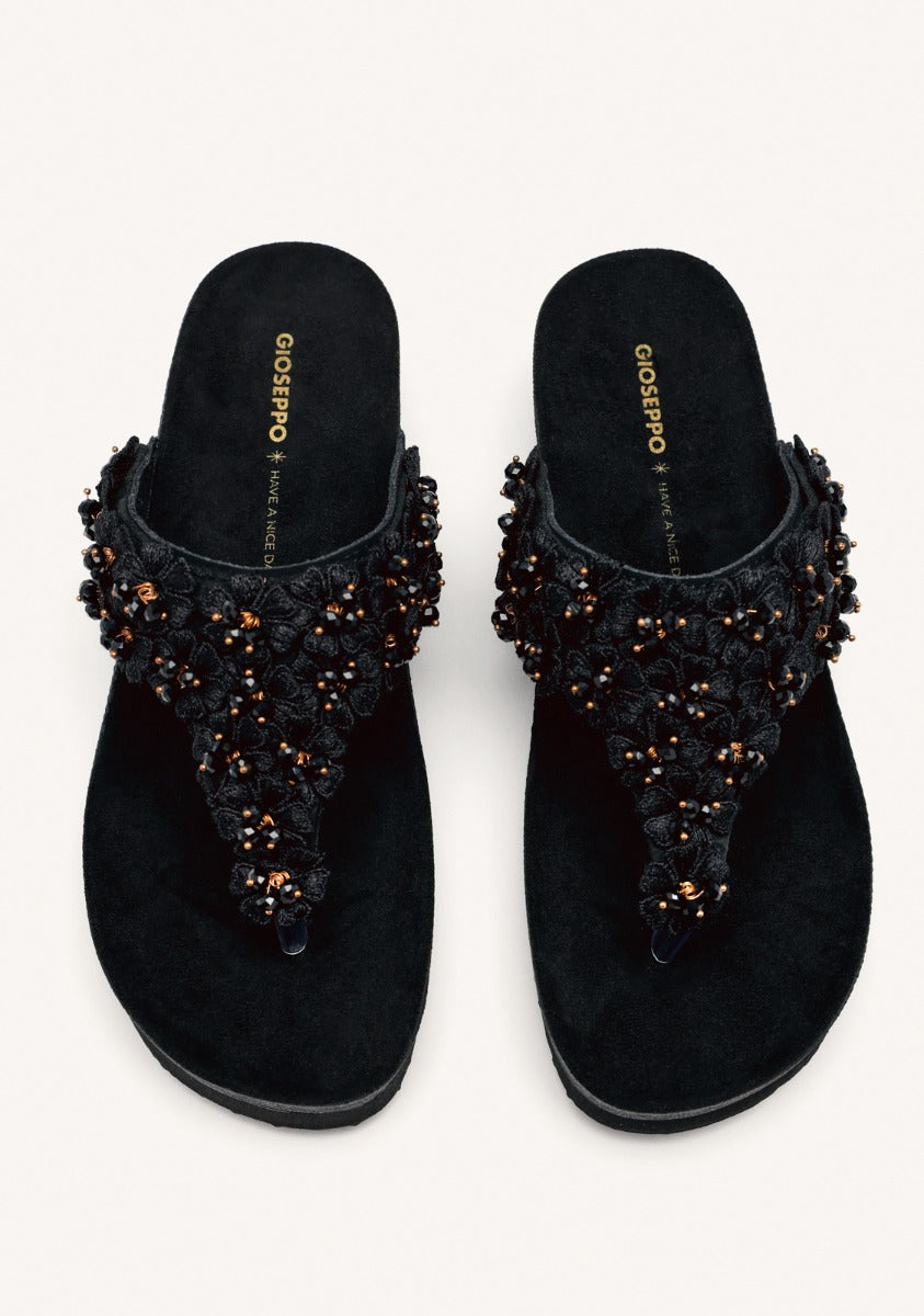 WEDGE BEADED SANDALS SHAWANO
