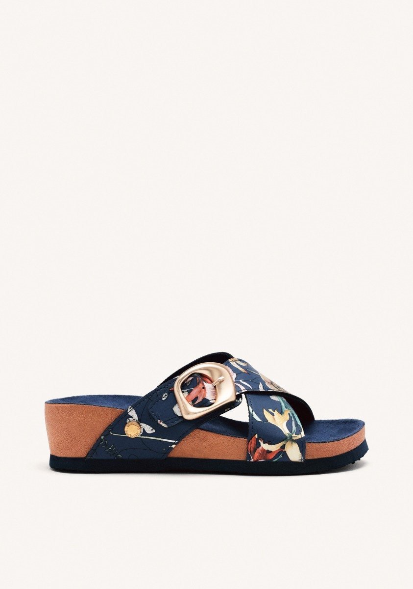 WEDGE FLOWER SANDALS UXBRIDGE