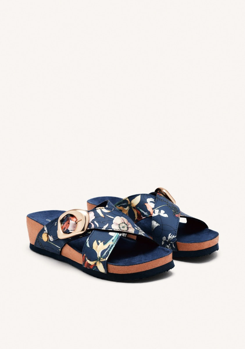 WEDGE FLOWER SANDALS UXBRIDGE