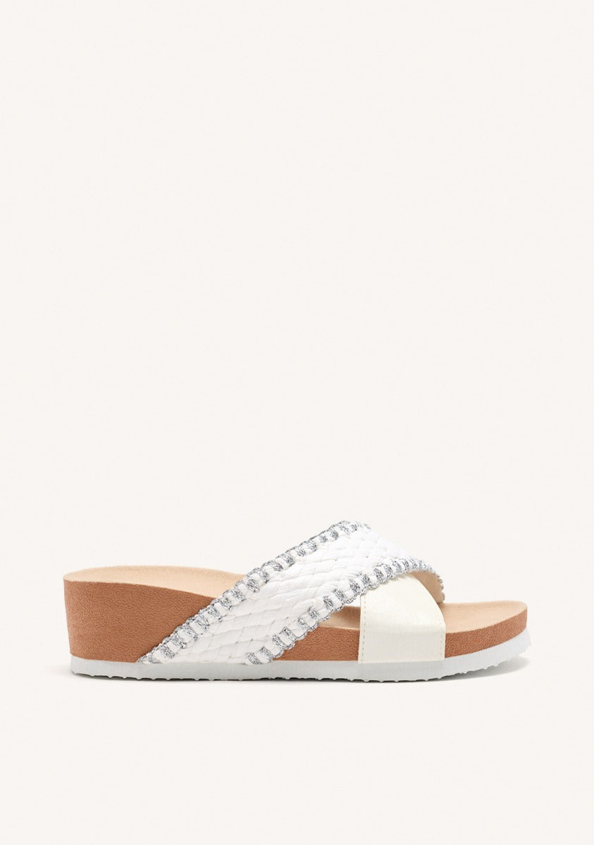 BRAIDED WEDGE SANDALS OMA