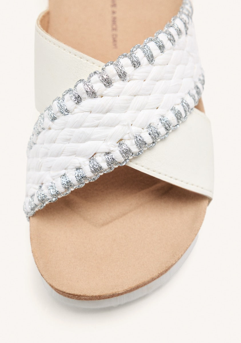 BRAIDED WEDGE SANDALS OMA