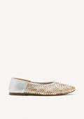 BRAIDED LEATHER BALLET FLATS HERSEY
