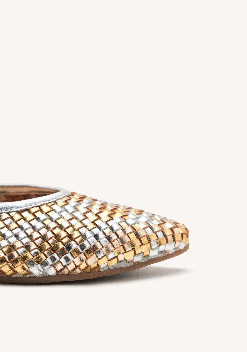 BRAIDED LEATHER BALLET FLATS HERSEY