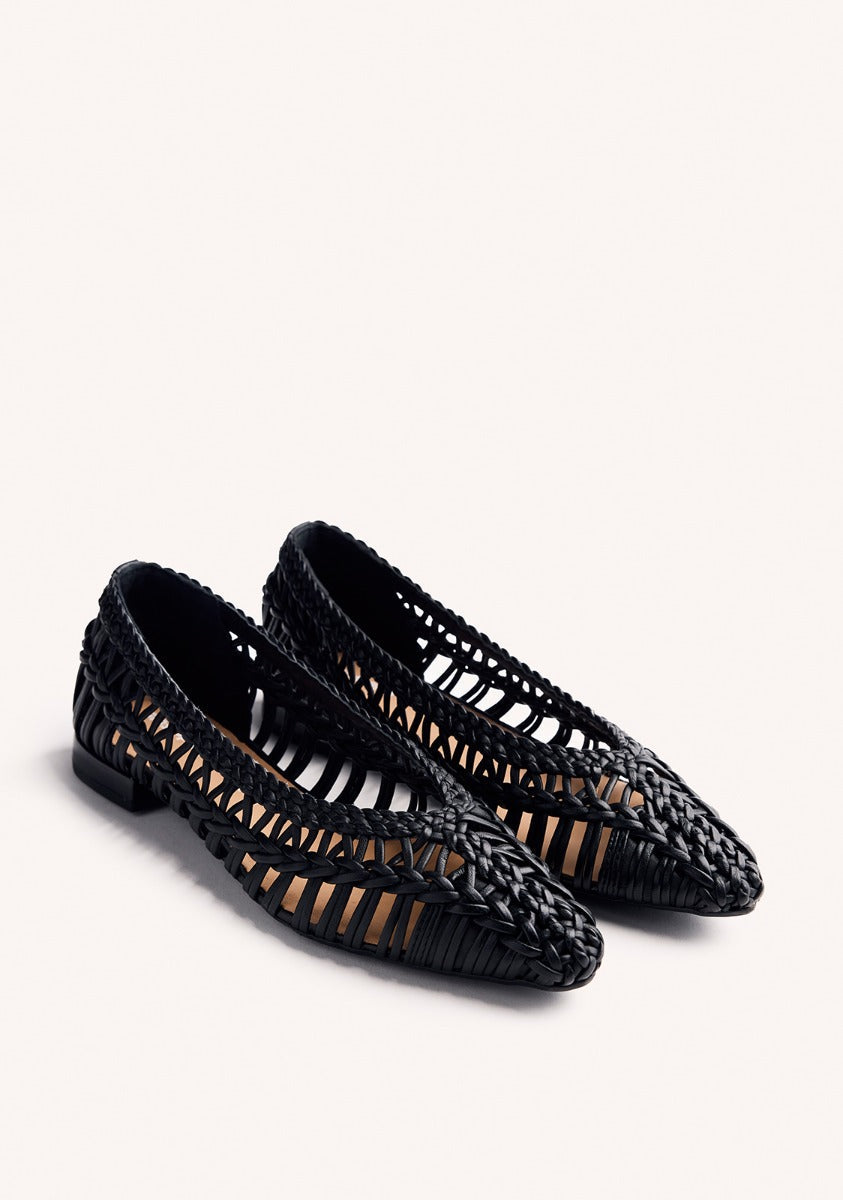 BRAIDED LEATHER BALLET FLATS FAYSTON