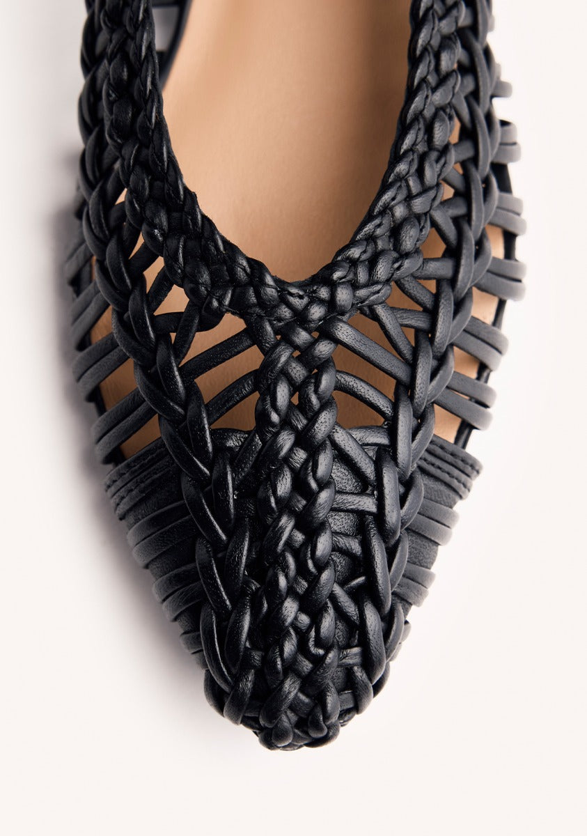 BRAIDED LEATHER BALLET FLATS FAYSTON