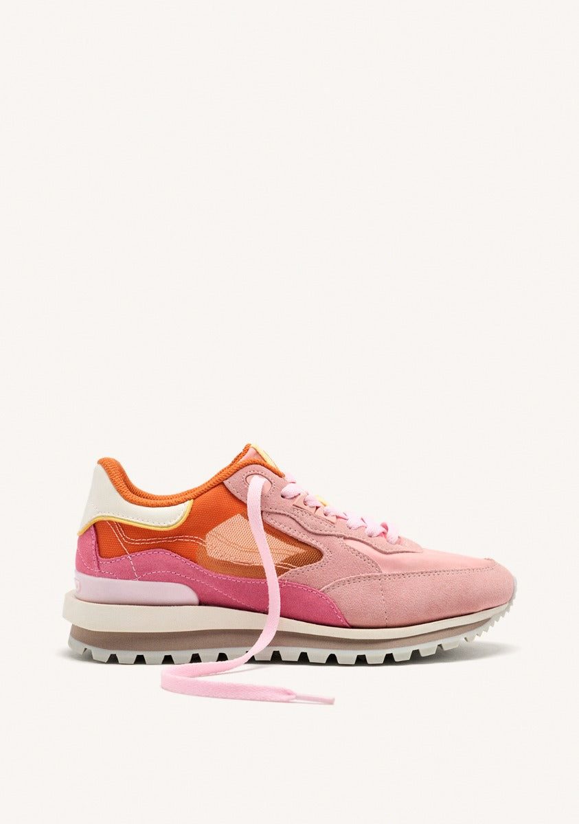 GRID LEATHER SNEAKERS IOLA