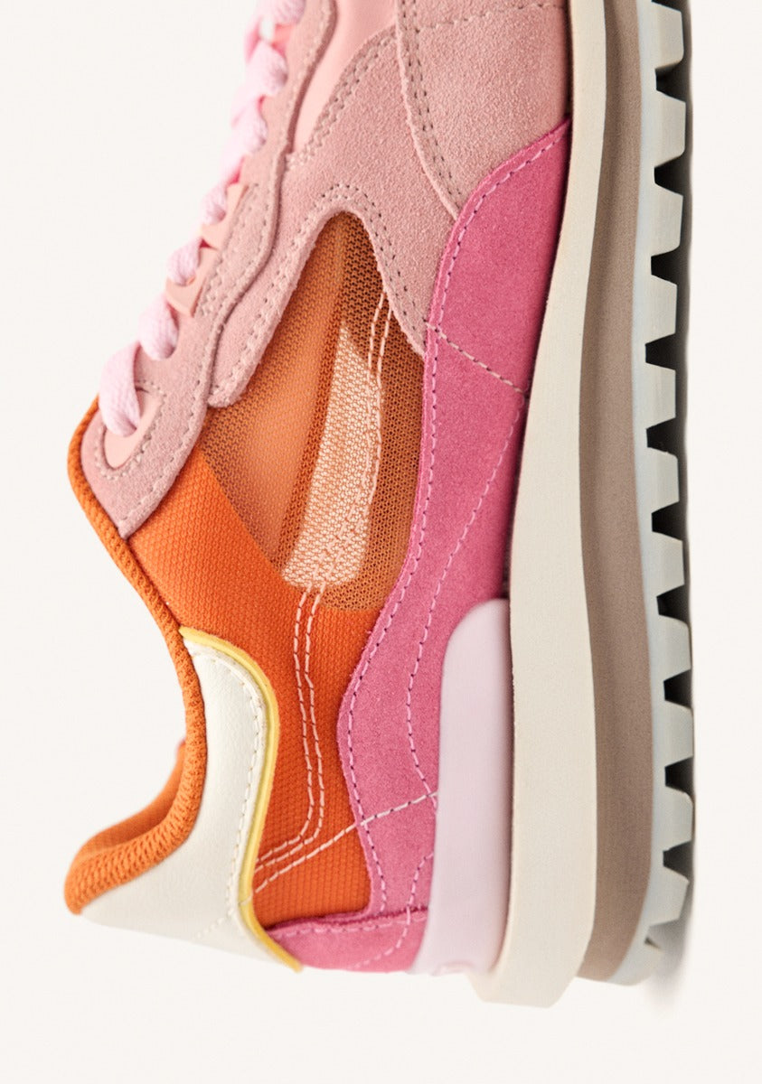 GRID LEATHER SNEAKERS IOLA