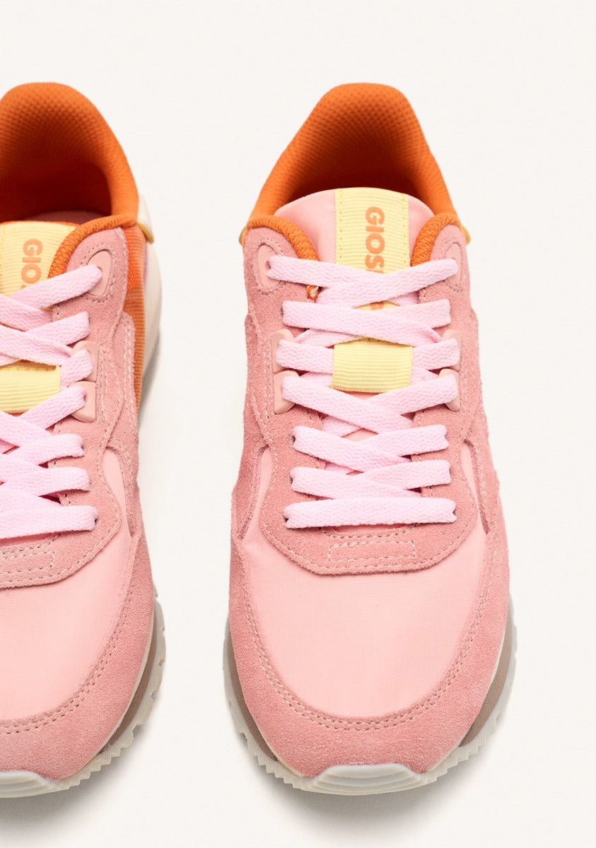 GRID LEATHER SNEAKERS IOLA
