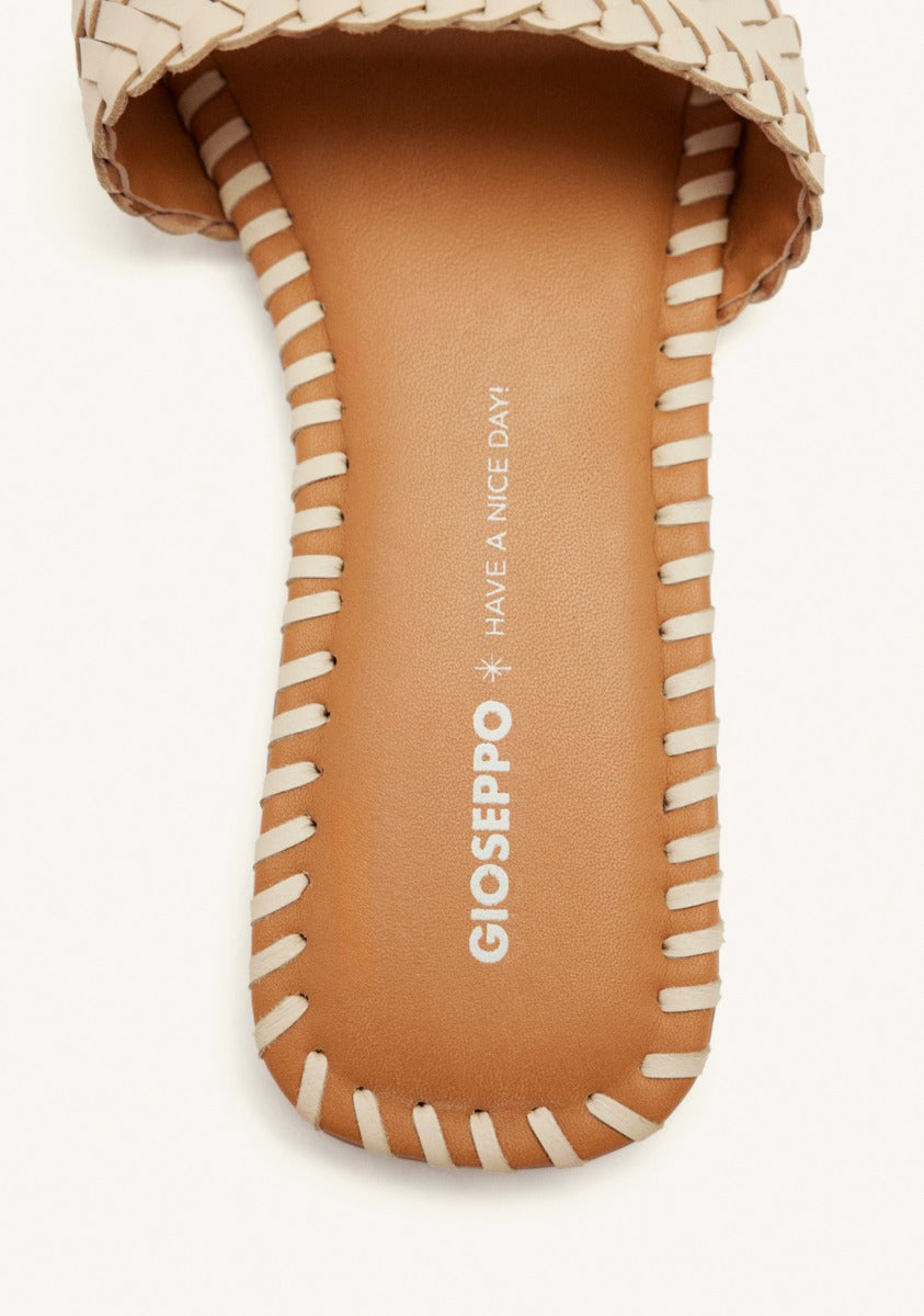 BRAIDED LEATHER FLAT SANDALS PERHAM
