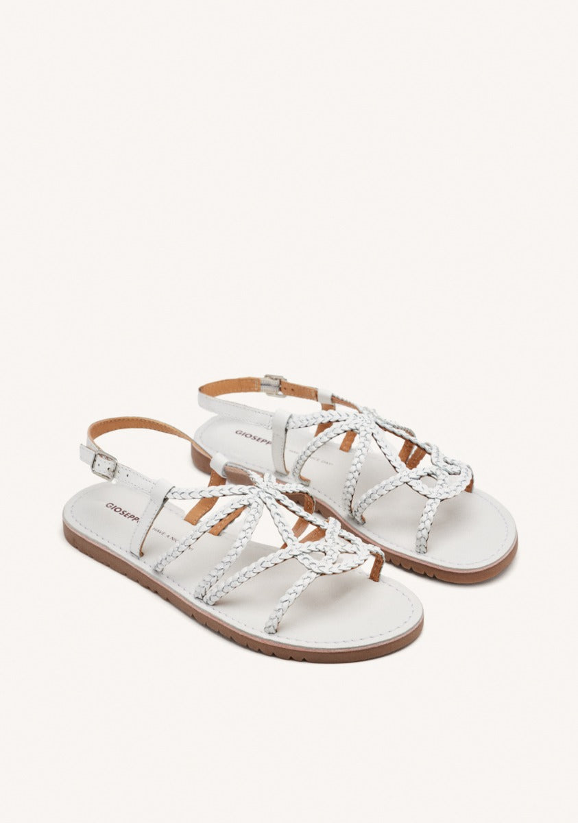 BRAIDED LEATHER FLAT SANDALS ORLAND