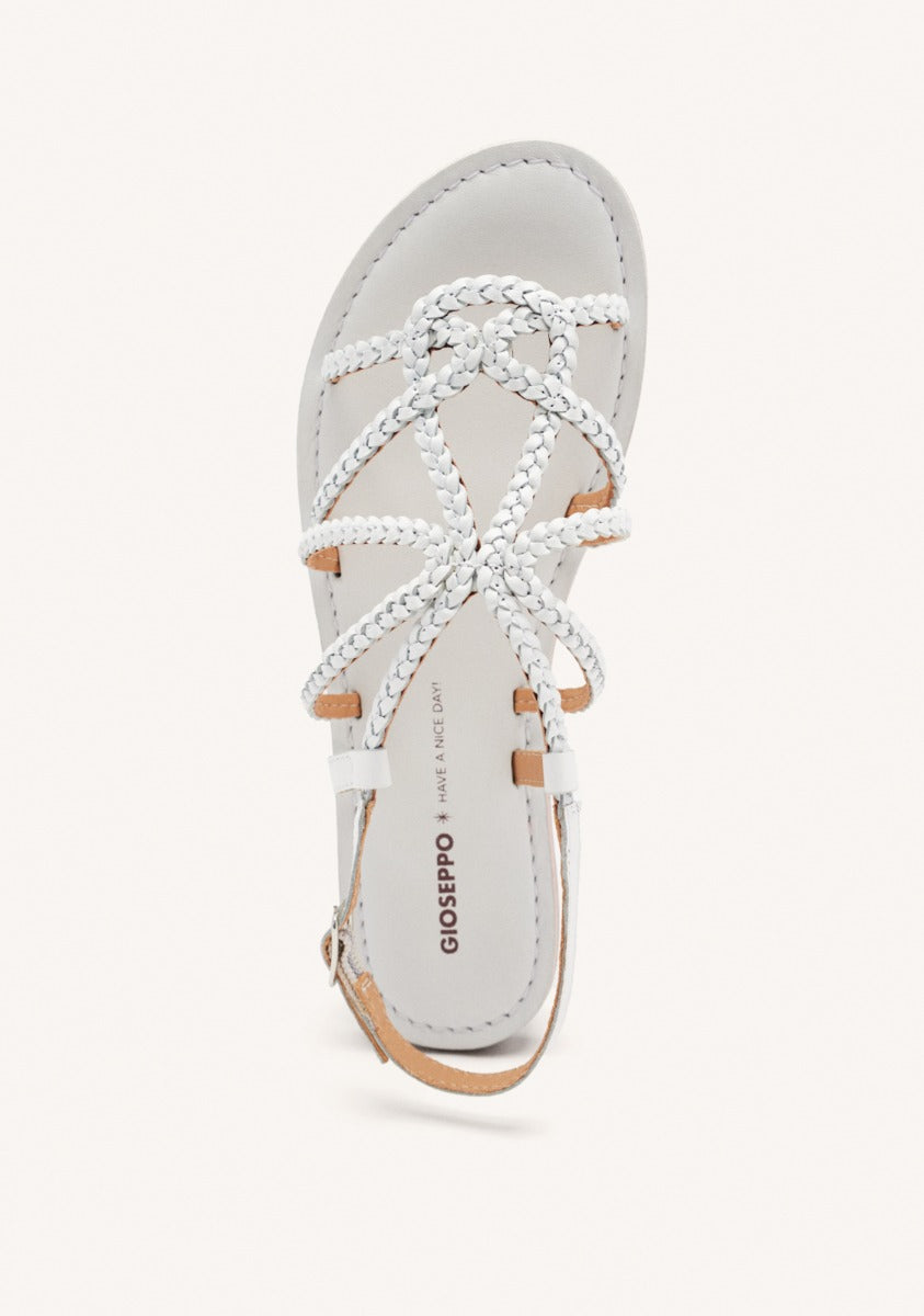 BRAIDED LEATHER FLAT SANDALS ORLAND