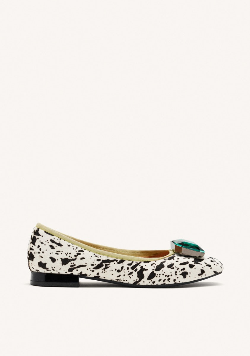 COW LEATHER BALLET FLATS CLYMAN