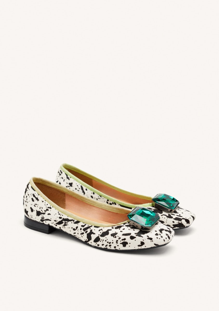 COW LEATHER BALLET FLATS CLYMAN